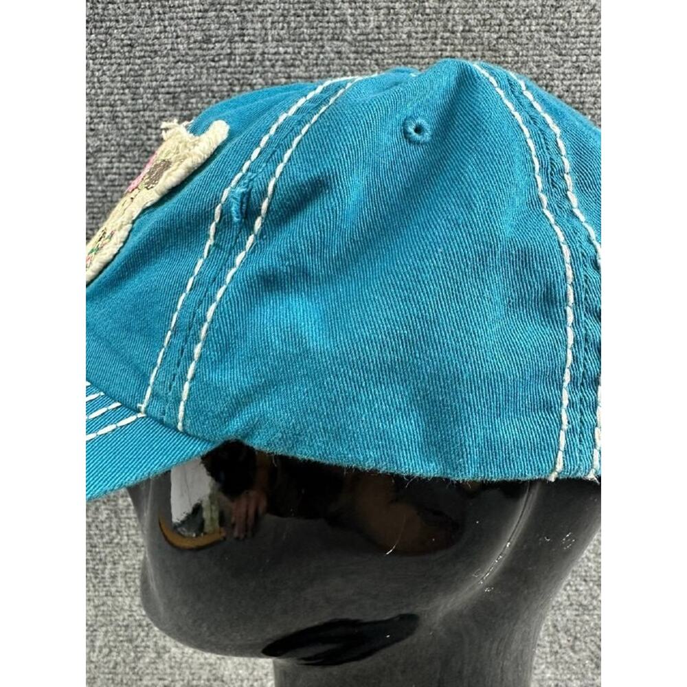 Vintage Kbethos Blue Cap Bull Skull Floral Embroidery Adjustable Hat - Picture 4 of 12